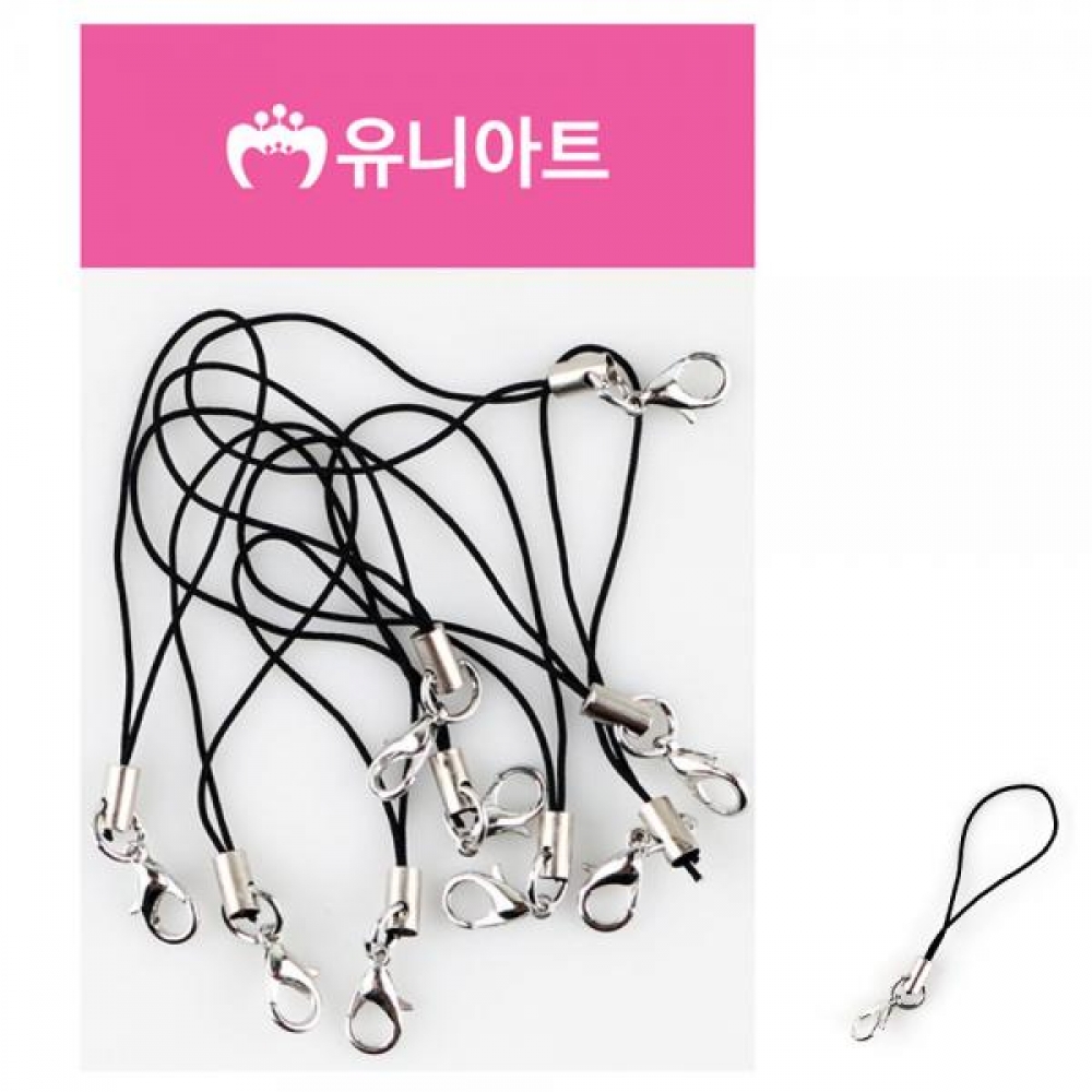 유니아트 1000 핸드폰줄 (약9개입) (검정)