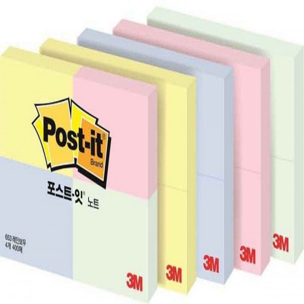 3M 포스트잇 653 크림블루