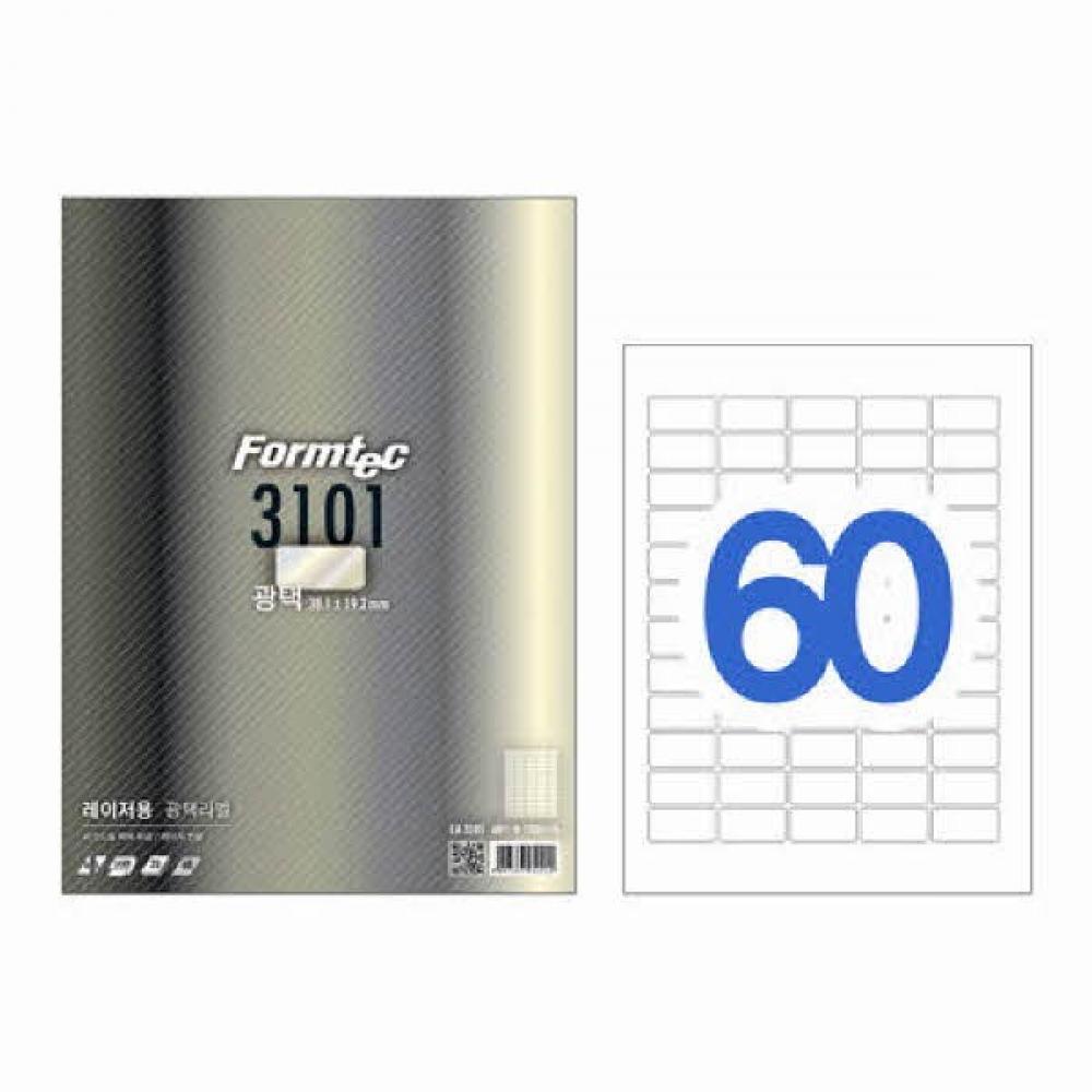 라벨지 바코드 광택 60칸 20매 LA-3101 폼텍