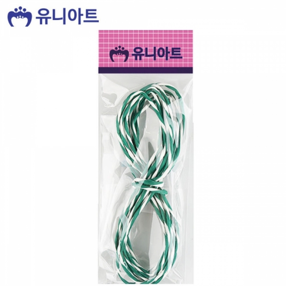 유니아트 (지끈) 1000 투톤 칼라 지끈 (3mm) (흰색.초록)