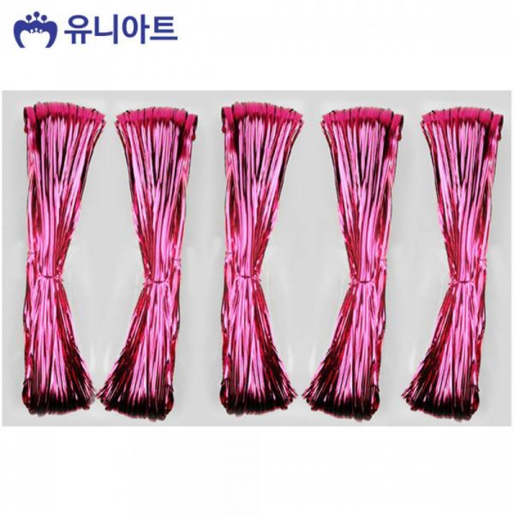 유니아트 (공예철사) 25000 빵끈 (진분홍) 선물포장 끈