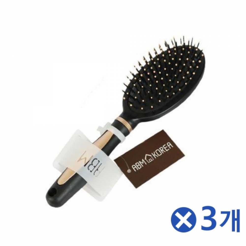 두피마사지 타원 쿠션브러쉬x3개 미용빗 가발빗