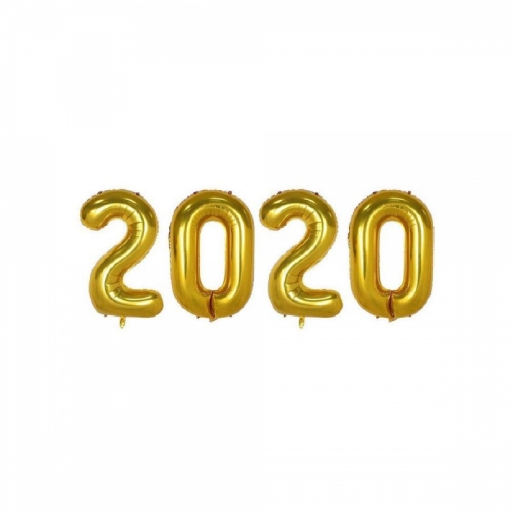 숫자 2020 은박풍선(소) 골드 파티풍선 생일장식용품