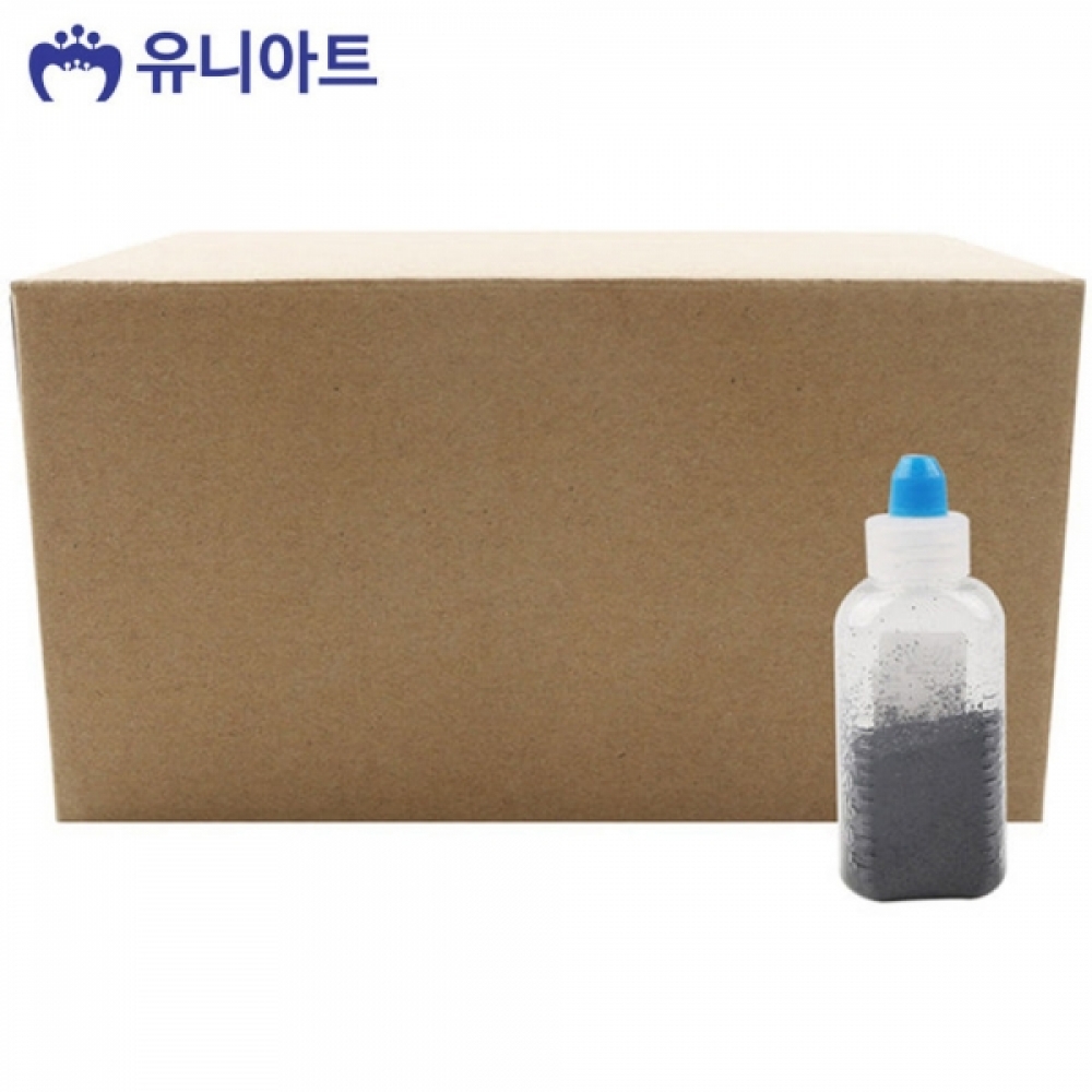 유니아트 (반짝이가루) 40000 메탈 반짝이 가루 (검정) (20개입)