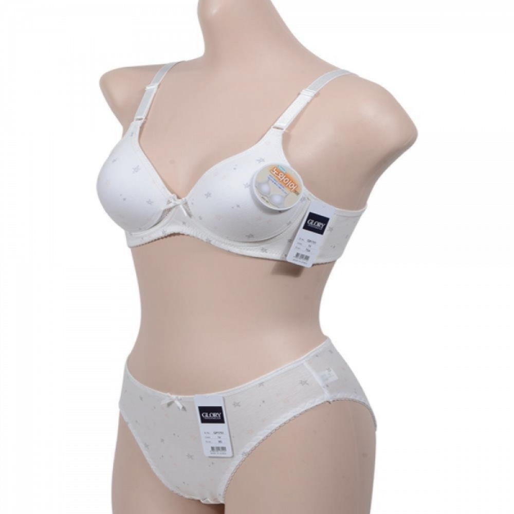 별무늬 노와이어 3단계 A컵 풀컵브라세트 중딩속옷
