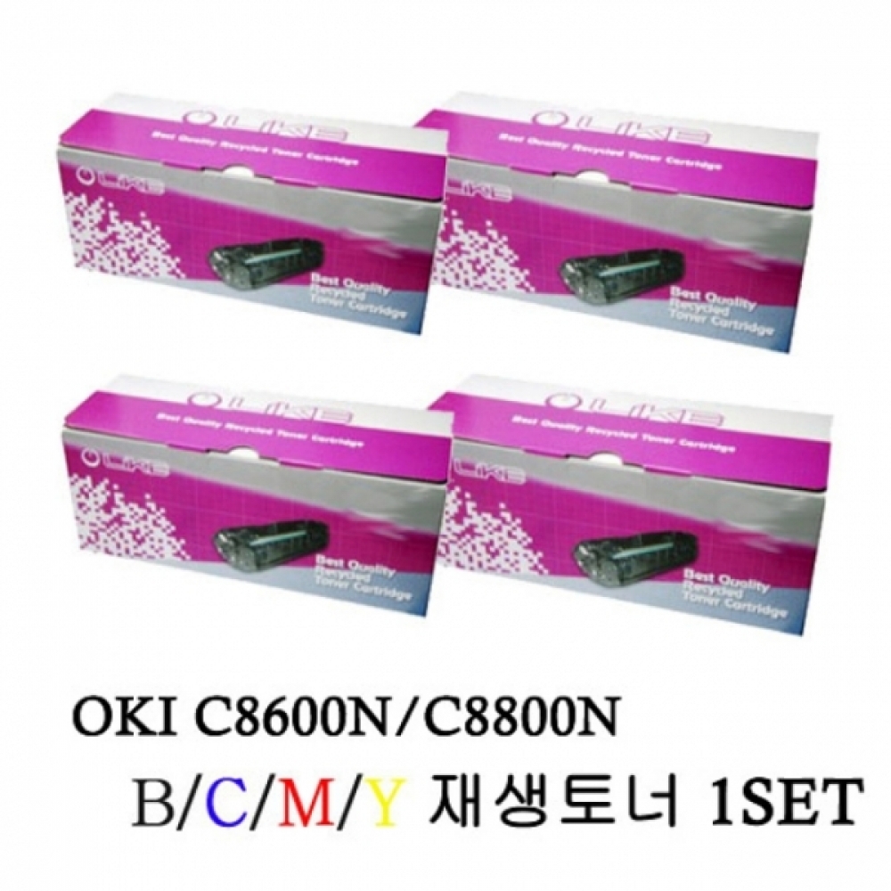 OKI C8600N C8800N 재생토너 4색 세트