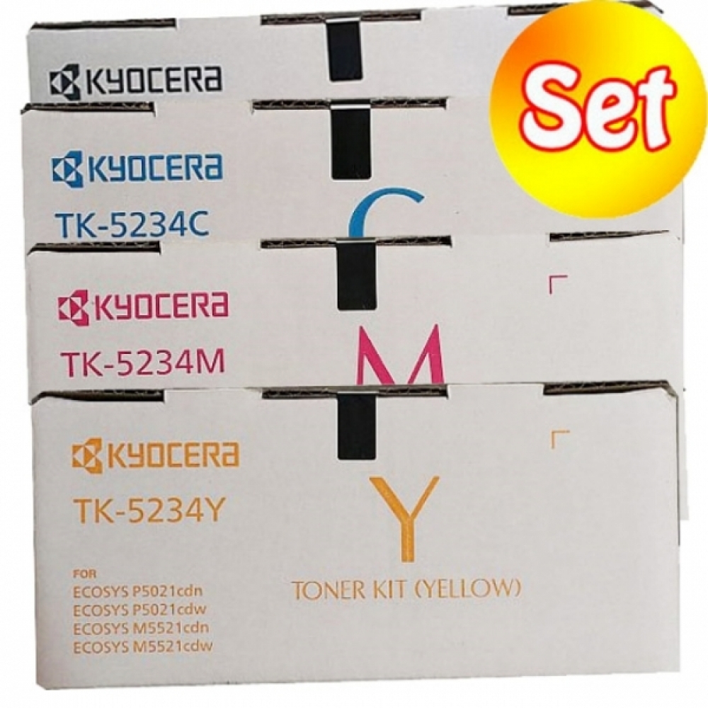 교세라 TK-5234K 정품토너 4색 세트(대용량 P5021cdw
