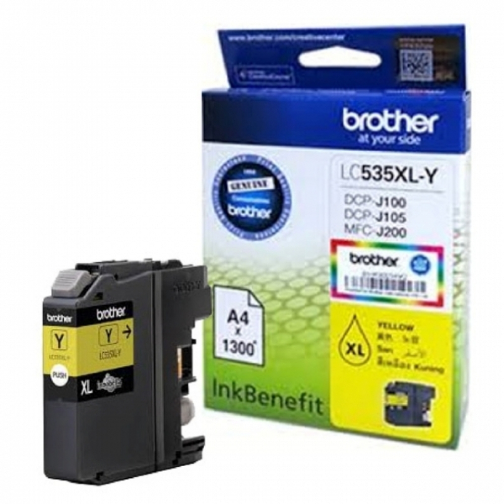 브라더 LC535XL-Y 정품잉크 노랑(1300매) DCP-J100