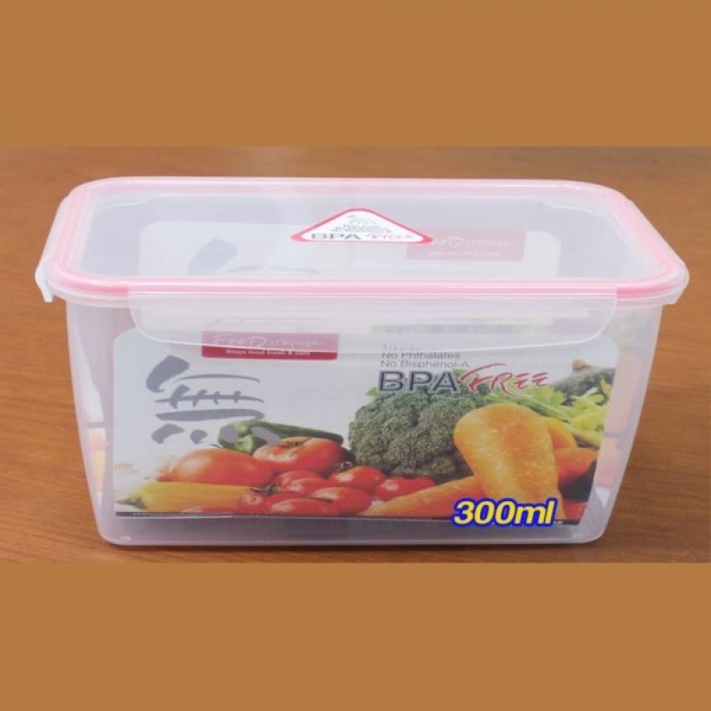 플라스틱 직사각 밀폐용기-300ml 냉동실보관용기