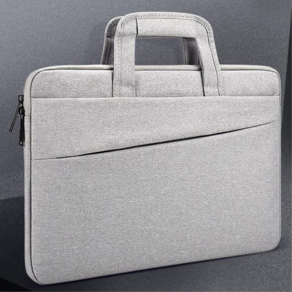 베이직 사선무늬 노트북가방 라이트그레이 37x26cm