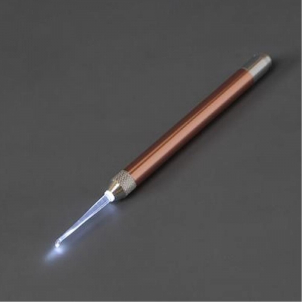 유연한 LED 원터치 귀이개 로즈골드 유아귀이개 귀지