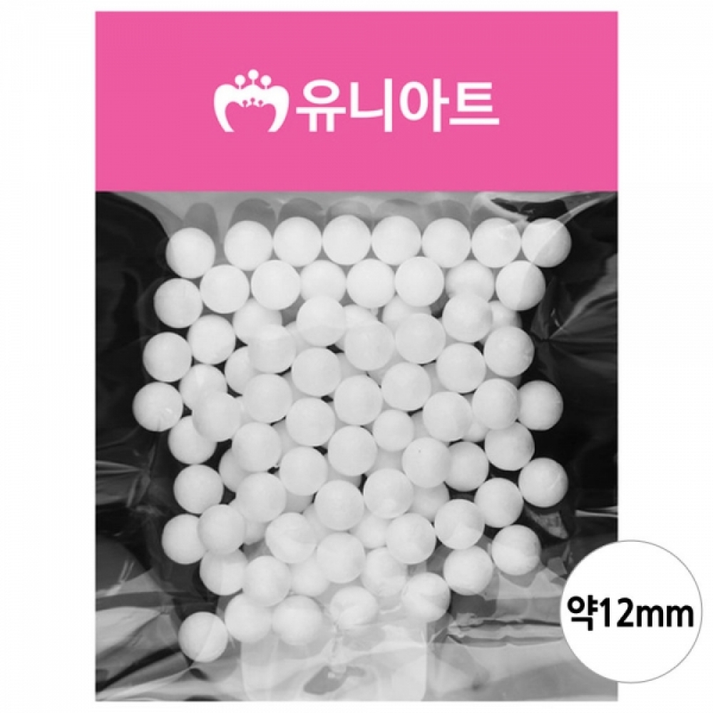 유니아트 만들기재료 스치로폼 백구 (약 12mm) 스티로폼