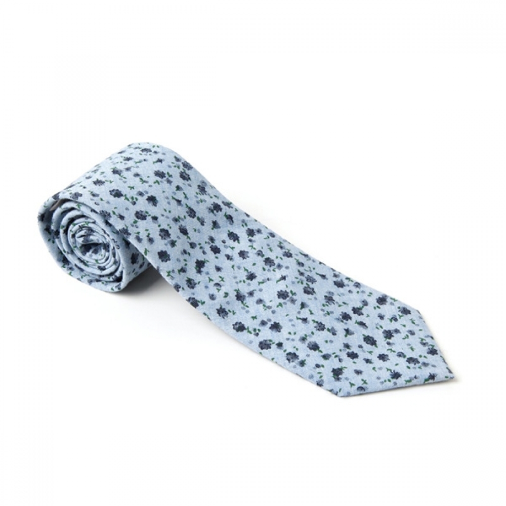 KING 남자타이 플라워 패턴 소라 넥타이