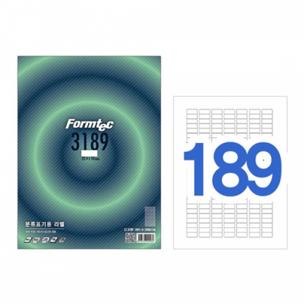 폼텍)바코드용라벨(LS-3189 100매)-박스(10권입)