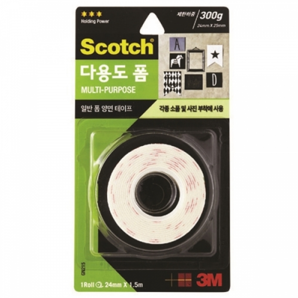 3M)스카치 다용도 폼 양면테이프 (GN215)-박스(12개입)