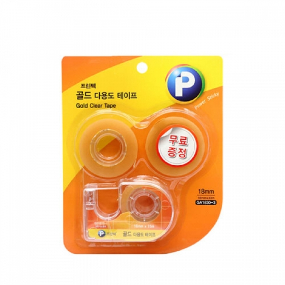 프린텍)골드다용도테이프 오피스팩(2+1GA1830-318x30m)-12개입