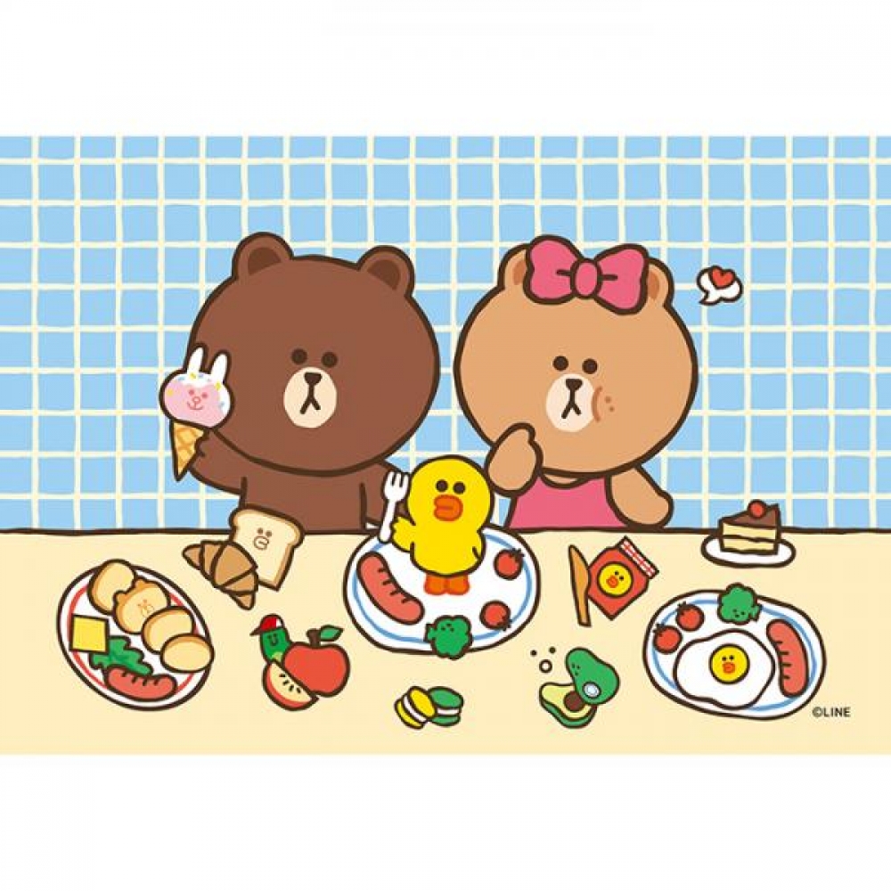108피스 직소퍼즐 - 라인 프렌즈 브런치 (미니)(액자)