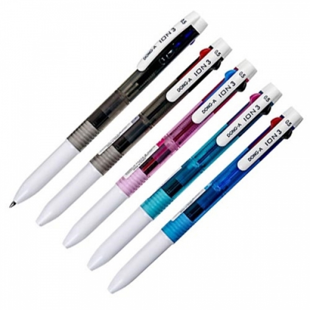 동아)이온 3색 볼펜(0.5mm 흑색)-그루(144개입)