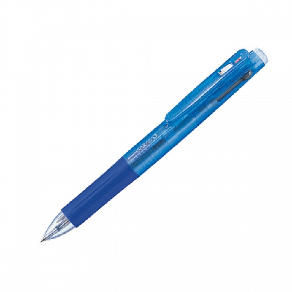 제브라)사라사 3색중성펜(0.5mm 청)-다스(12개입)