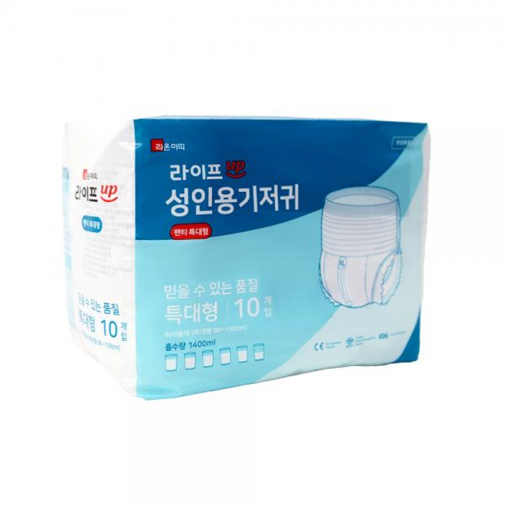 라이프업 성인용기저귀 팬티형 특대형 1팩 10매