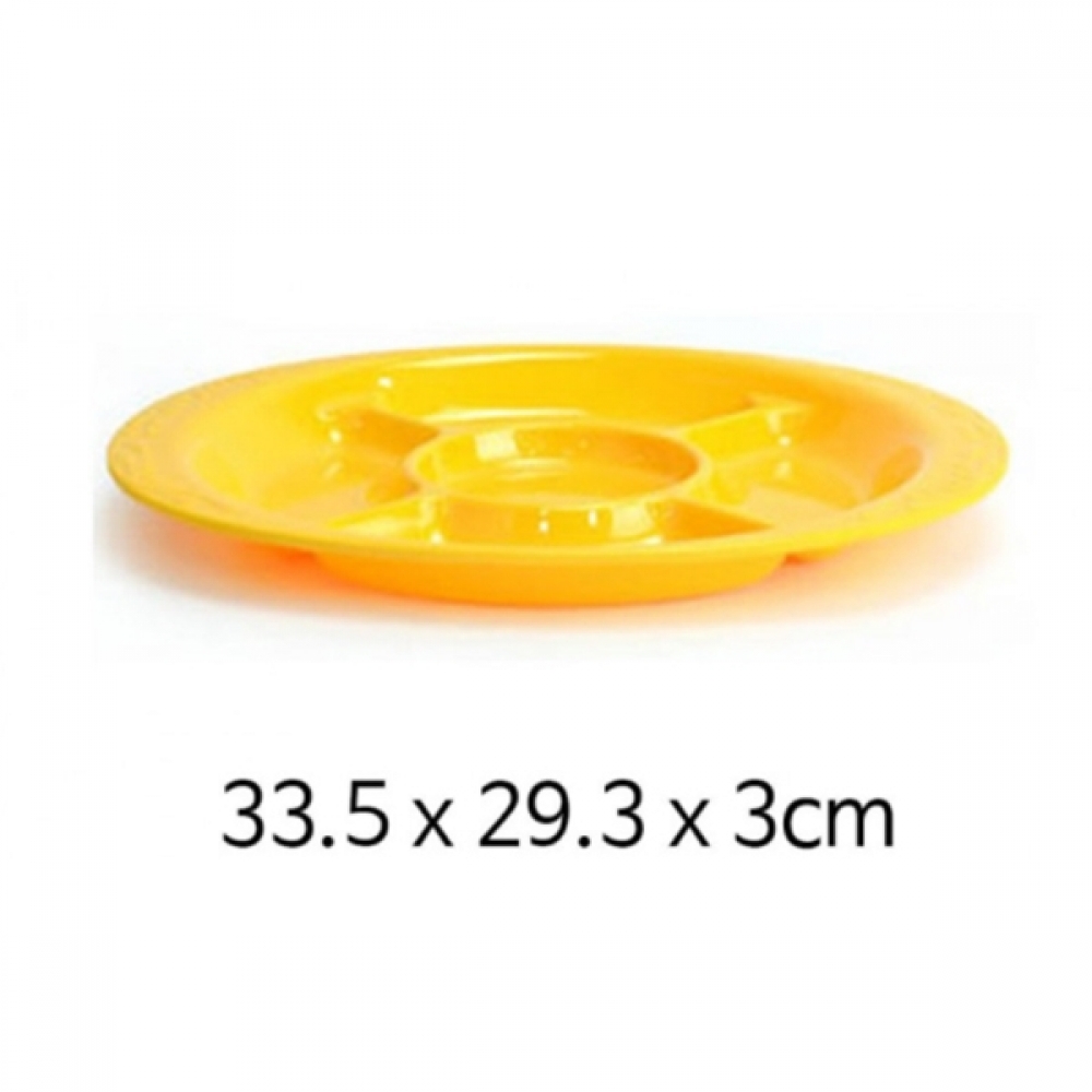 PB 5칸 반찬접시 33.5x29.3x3cm 1p 노랑색