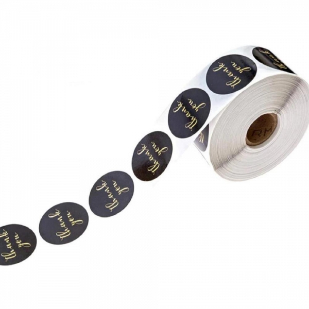 선물포장 땡큐스티커 1롤(500pcs) 포장스티커