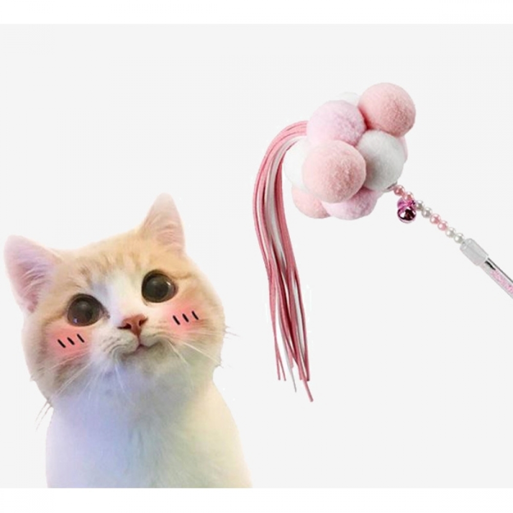 OH 탁펫 방울솜사탕 고양이 낚시대