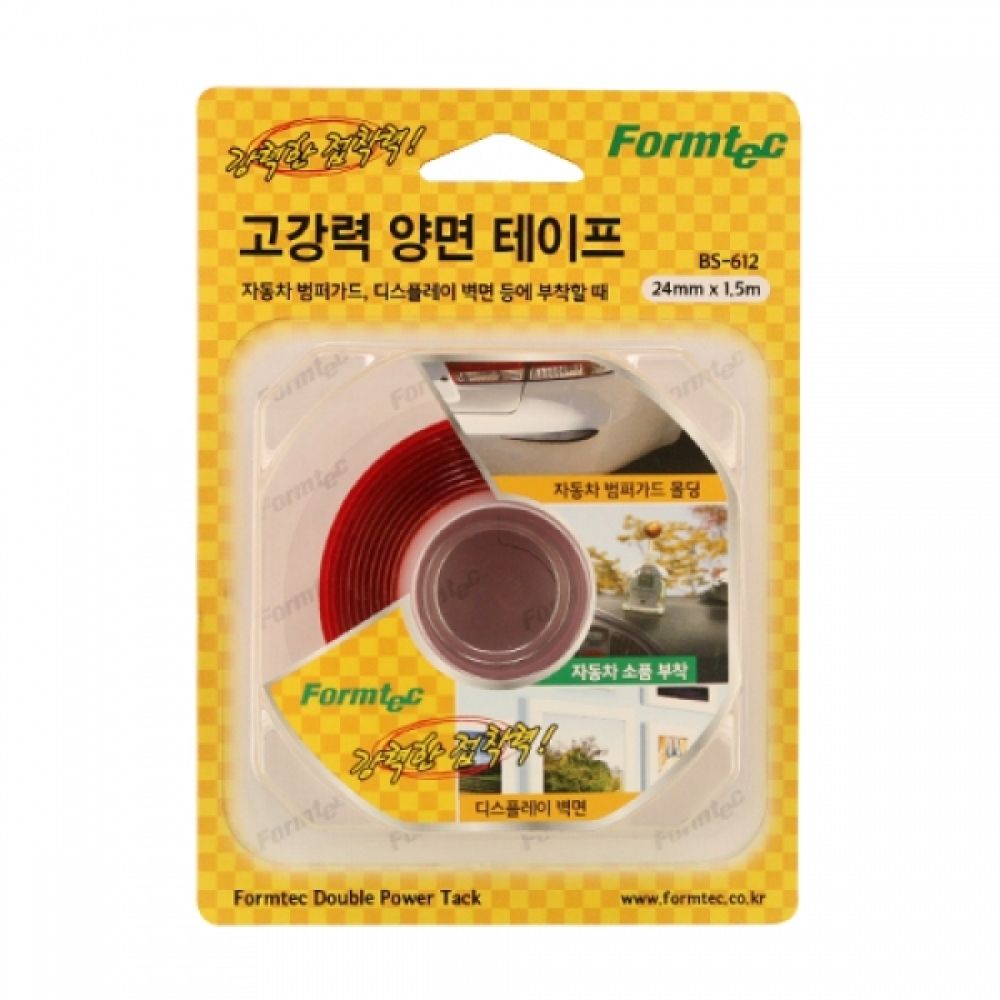 폼텍)고강력 양면테이프(BS-612 24mmx1.5m 1형)-박스(20개입)
