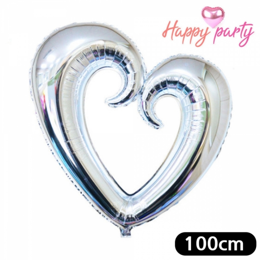 해피파티 프로포즈 풍선 100cm 하트 (실버)
