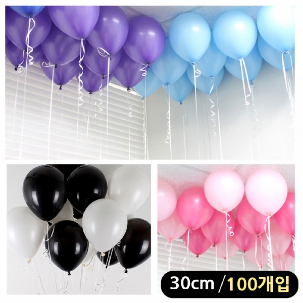 네오텍스 라운드풍선 30cm 스탠다드 혼합 (100개입)