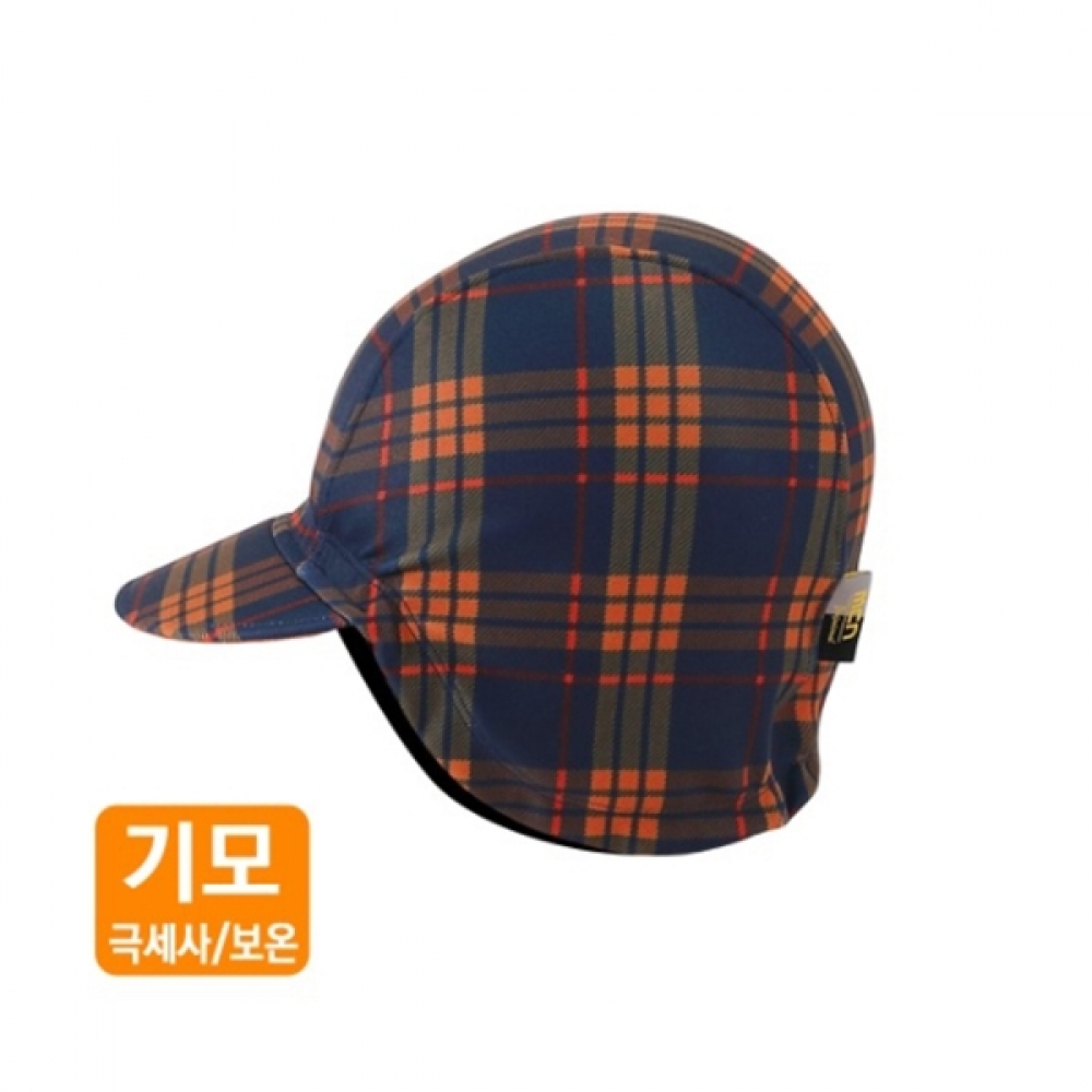 MC-SS244 방한 사이클링캡-오렌지체크