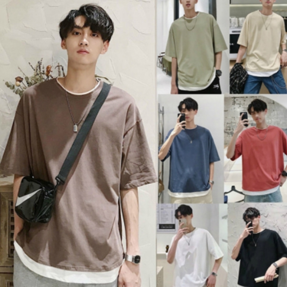 VIDS-SS1609 남자 루즈핏 반팔티셔츠