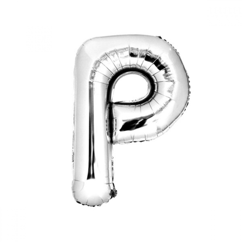 PW 알파벳은박풍선(대)실버P 이니셜 생일 축하