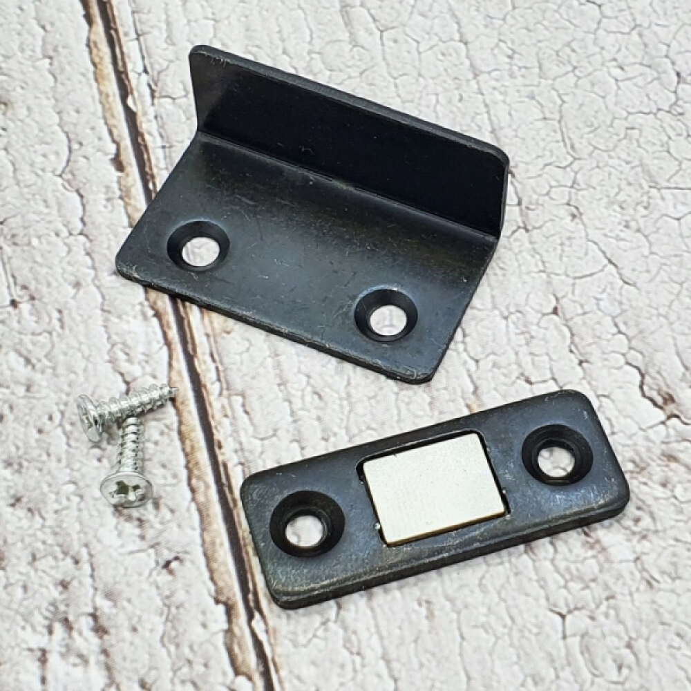 L형 옷장 서랍 자석 42mm 블랙