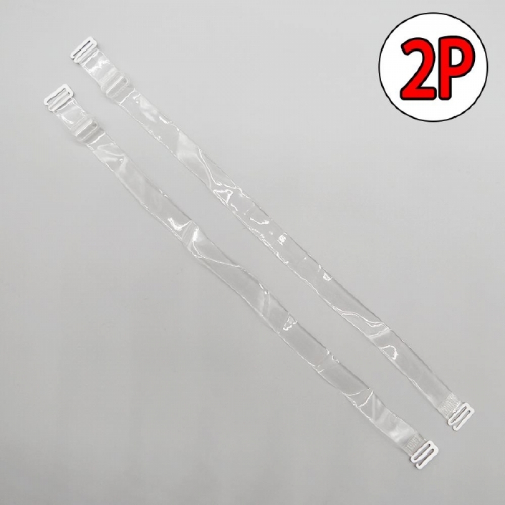 투명 누드 브라끈 1.5cm 2p-고리색상랜덤발송