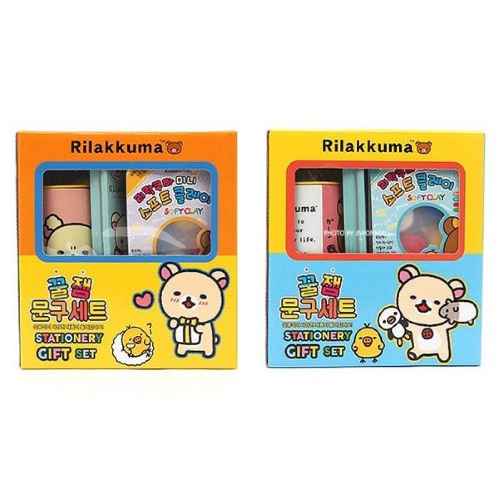 리락쿠마 꿀잼 푸짐 문구세트 정사각 색상랜덤