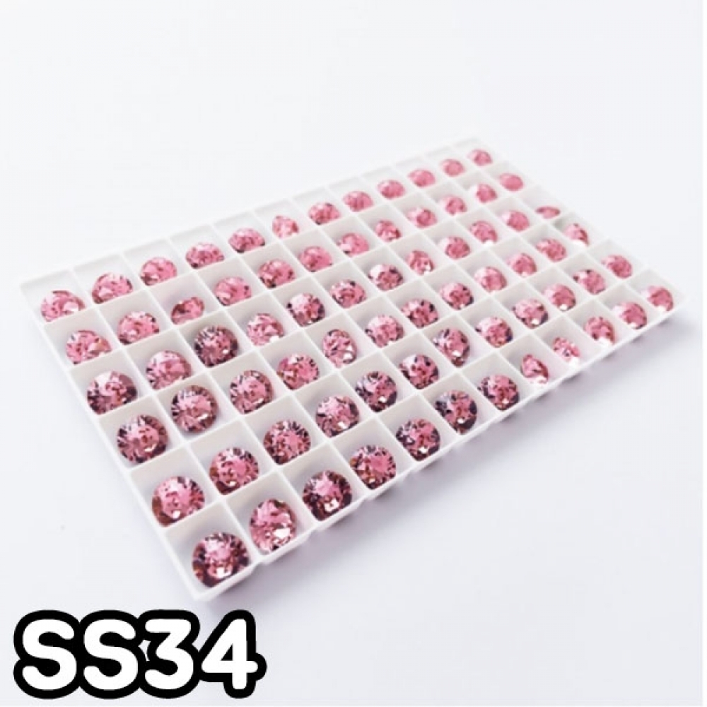 GGD 스와로브스키 브이컷 - 라이트로즈 SS34 5개