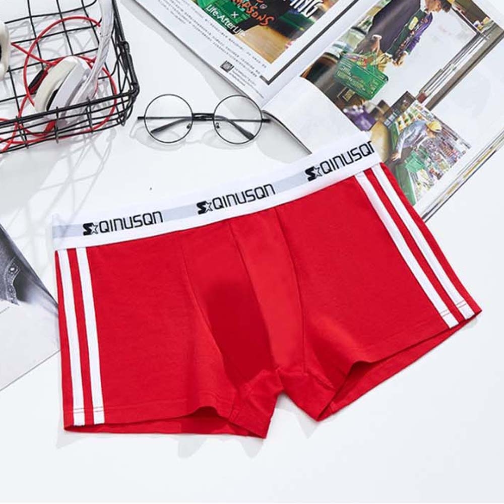 면 스판 사각 팬티 남성 언더웨어 레이어드 패션