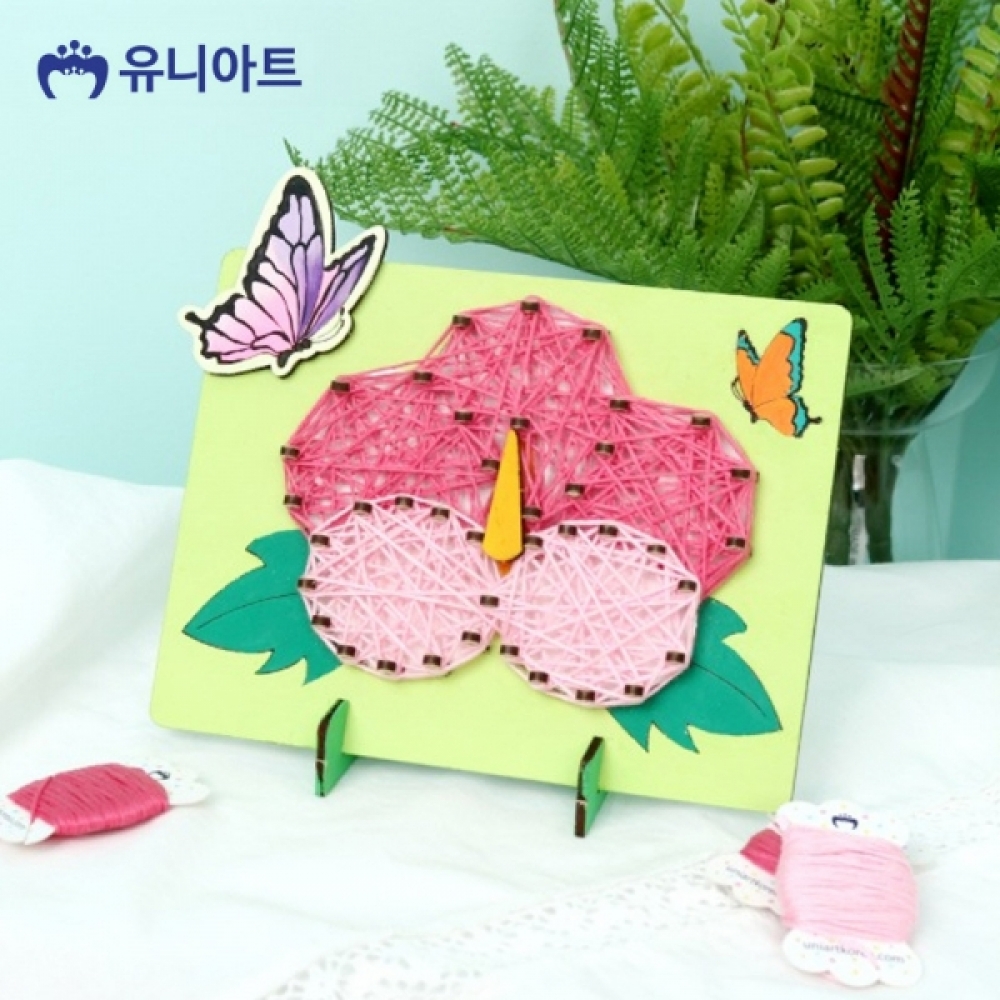 유니아트 (DIY.W021) 스트링아트 우드 액자 만들기 (무궁화)