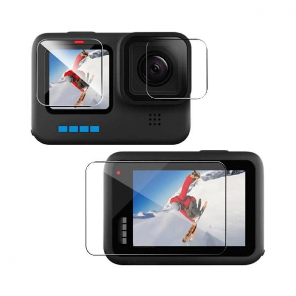 bob 매직쉴드 고프로 히어로10 블랙 전용 강화유리 보호필름 세트 렌즈1+스크린2 GoPro Hero10 black