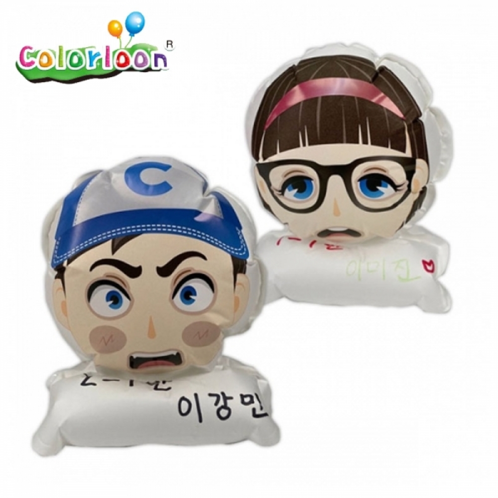 컬러룬 얼굴풍선 표정 스티커 꾸미기
