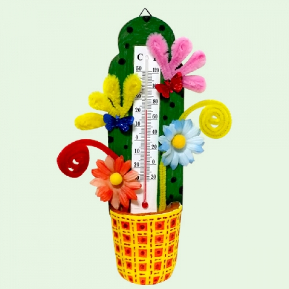 만들기-꽃화분 벽걸이 온도계 만들기