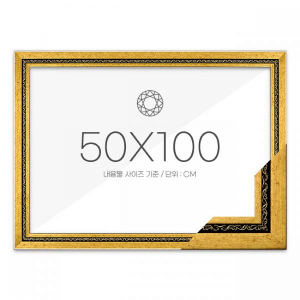 보석십자수 패브릭형 액자 50x100 고급형 그레이스 다크골드