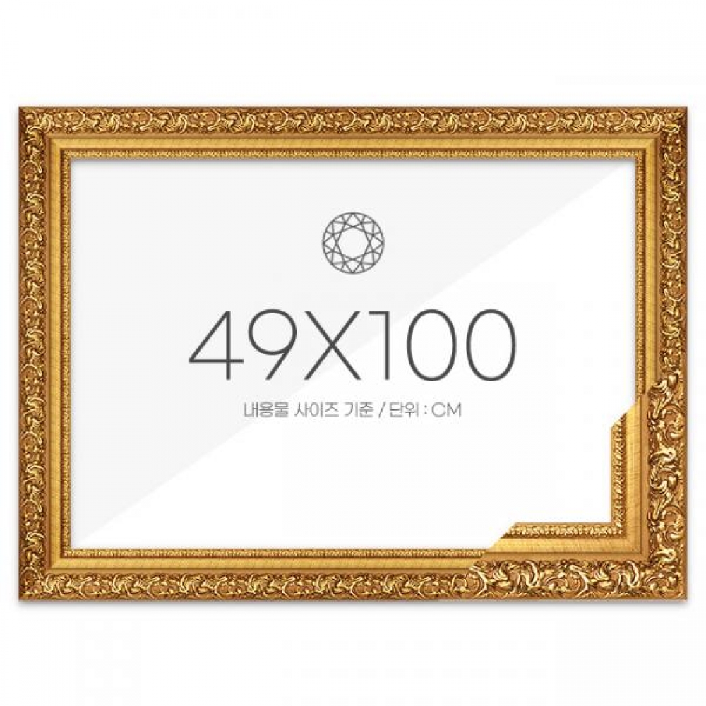 보석십자수 패브릭형 액자 49x100 프리미엄 골드