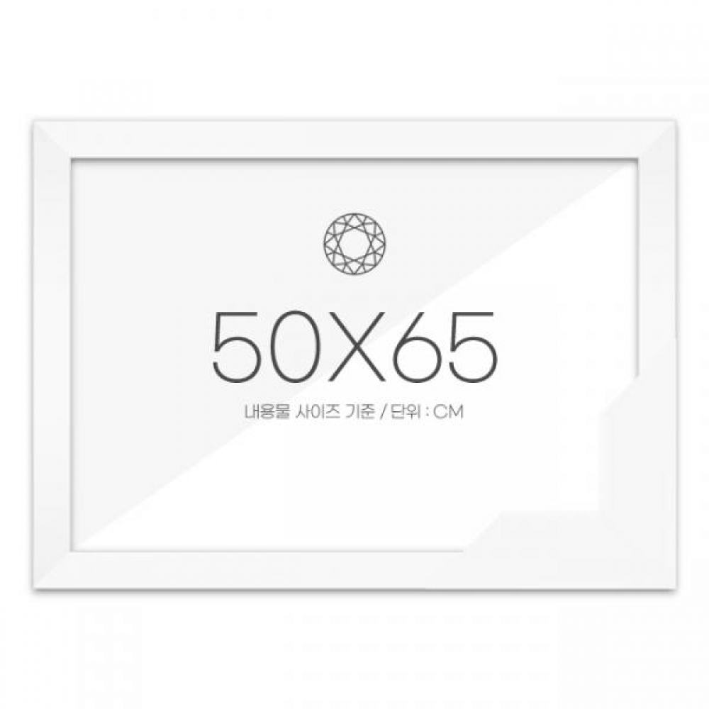 보석십자수 패브릭형 액자 50x65 고급형 우드 화이트