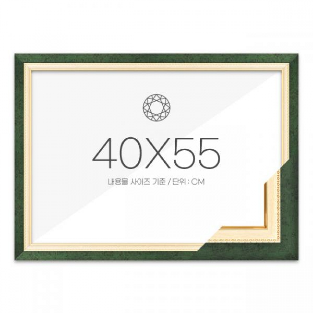 보석십자수 패브릭형 액자 40x55 고급형 수지 그린