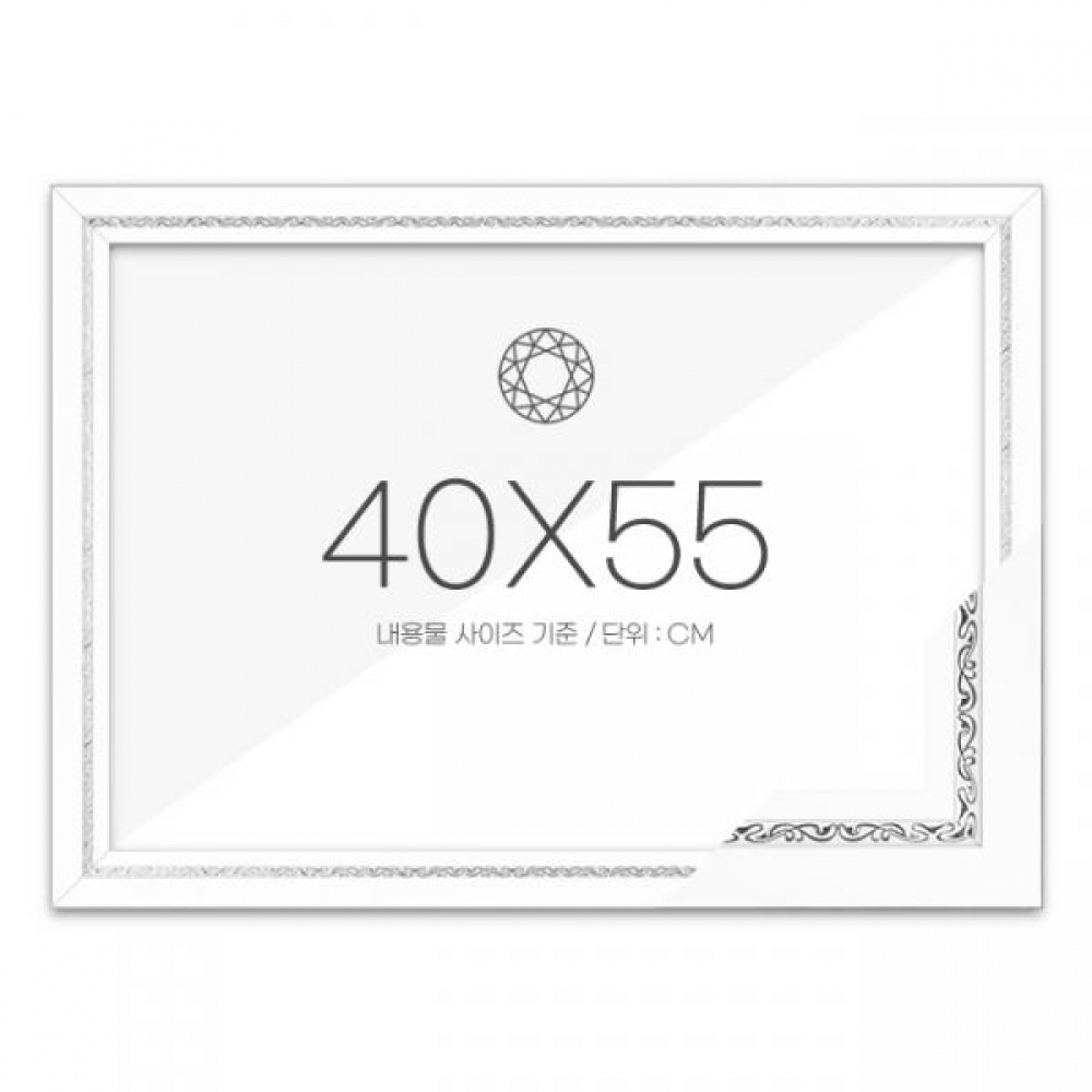 보석십자수 패브릭형 액자 40x55 고급형 그레이스 화이트