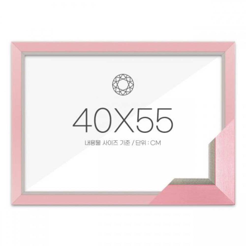 보석십자수 패브릭형 액자 40x55 고급형 모던핑크
