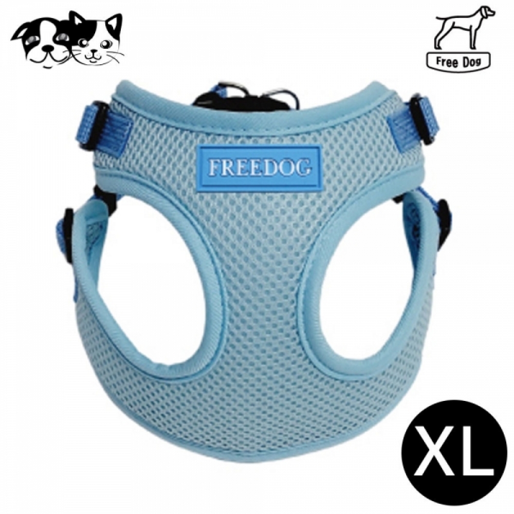 프리독 에디션 강아지 메쉬 하네스 (블루) (XL)