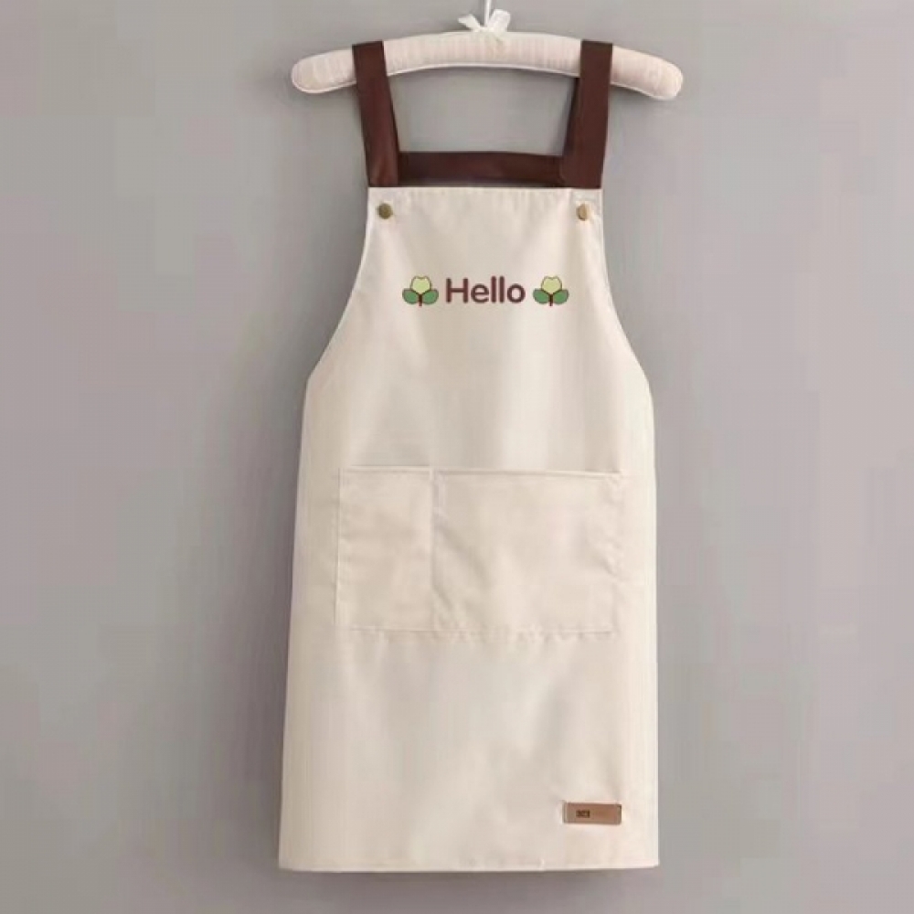 카페 주방 네일아트 미용사 H형 방수 앞치마 아이보리